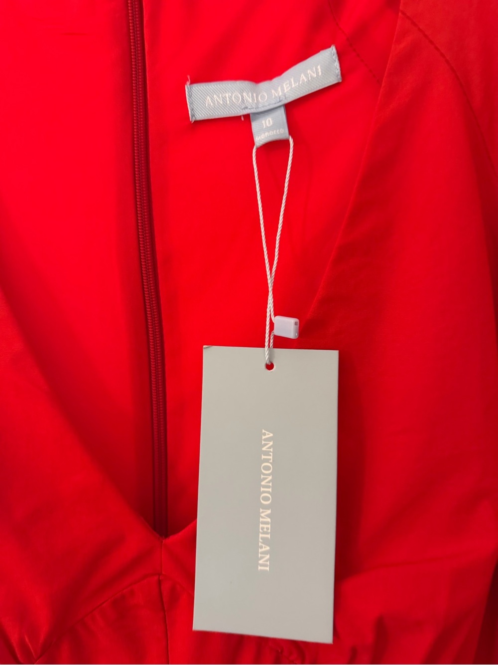 ANTONIO MELANI Red V-Neck Puff Sleeve Maxi Dress - Picture 5 of 7